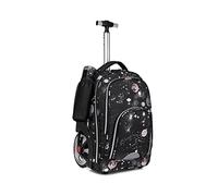 FEEIMOL Mochila Escolar con Ruedas Niños Unisex Bolsas para Portátil Mochilas Rolling Trolley Mochila con Ruedas y Asa Telescópica Teenagers (Gris)
