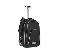 FEEIMOL Mochila Escolar con Ruedas Niños Unisex Bolsas para Portátil Mochilas Rolling Trolley Mochila con Ruedas y Asa Telescópica Teenagers (Negro)