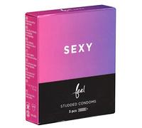 Feel Condones sensuales y delicados, nacarados, estructura estimulante, 1 x 3 unidades