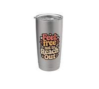 Feel Free Not To Reach Out Introvertido solo paz |- Vaso térmico de acero inoxidable de doble pared