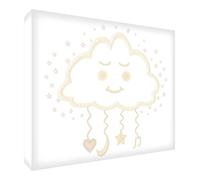 Feel Good Art CLOUD1624-01ES - Lienzo decorativo grueso sólido afrontado, diseño "Nube de Sueño", 60 x 40 x 4 cm, color beige