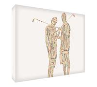 Feel Good Art Gallery - Lienzo decorativo (90 x 60 x 4 cm), diseño de pareja de golf