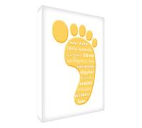 Feel Good Art Huellas - Lienzo (20 x 30 cm), color amarillo