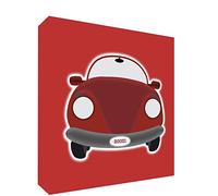 Feel Good Art Lienzo con marco en vidrio sólido, diseño de ilustración moderno de coche deportivo de momento, 10,5 x 14,8 x 2 cm, modelo pequeño