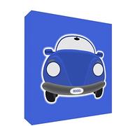 Feel Good Art Lienzo con marco en vidrio sólido, diseño de ilustración moderno de coche deportivo de momento, 14,8 x 21 x 2 cm, modelo grande