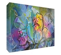 Feel Good Art Original/Gallery - Lienzo decorativo (30 x 20 x 4 cm), diseño de flores