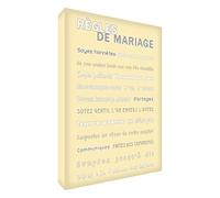 Feel Good Art - Reglas de boda (40 x 60 cm), color crema