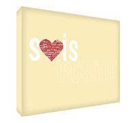 Feel Good Art Sois positive - Bloque decorativo (acrílico) crema Talla:7.4 x 10.5 cm