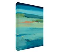 Feel Good Art VJ-TRANQUILITY1216-15AQUAIT - Cuadro de galería sobre Lienzo, Pintado Abstracto Original, Artista Val Johnson