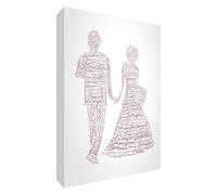 Feel Good Art weddinga5blk-01it Novia y Novio Token Decorativo De AcríLico, Lijado a Diamante con Dibujo Moderno motivador