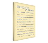 Feel Good Little Helper lienzo en el fotograma Wall Art Style Regla moderna de nuestra casa Cream 91 x 60 cm