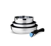 Feel Maestro Sartén MR-3529-4 Negro Plateado Acero Inoxidable Ø 18 cm Ø 24 cm Ø 22 cm