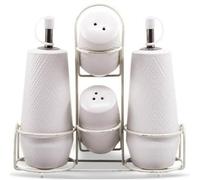 Feel Maestro Set de Salero y Pimentero MR-20002-04CS Blanco Cerámica 5 Piezas