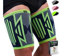 Feel Recovery 2 Musleras Deportivas de Compresión Hombre/Mujer - Musleras Elásticas para Calambres y Contracturas Musculares para Correr - Transpirable y Antideslizante (Verde, Medium)