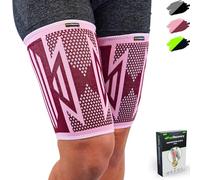 Feel Recovery 2 Musleras Deportivas de Compresión Hombre/Mujer - Musleras Elásticas para Calambres y Contracturas Musculares para Correr - Transpirable y Antideslizante (Burdeos, Large)
