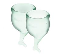 Satisfyer Feel Secure Kit Copa Menstrual Verde Claro 15ml y 20ml