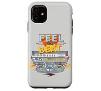 Feel The Beat Cool Retro Music Illustration Novelty Graphic Carcasa para iPhone 11