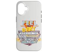 Feel The Beat Cool Retro Music Illustration Novelty Graphic Carcasa para iPhone 16