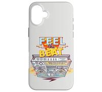 Feel The Beat Cool Retro Music Illustration Novelty Graphic Carcasa para iPhone 16 Plus