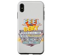 Feel The Beat Cool Retro Music Illustration Novelty Graphic Carcasa para iPhone XS Max