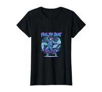 Feel The Beat DJ Girl Música Dance Vibes Arte Camiseta