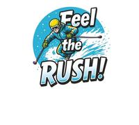 Feel the Rush Skiing Notebook: Extreme Winter Sports Journal for Ski Lovers, Snowboarders, and Mountain Adventure Seekers