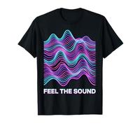 Feel The Sound Retro Wave 90s Diseño Gráfico Abstracto Camiseta