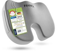 feela.® Cojín de Asiento ortopédico [3 Grados de dureza] - Cojín de Asiento ergonómico para Silla de Oficina, etc. - Reduce el Dolor, Mejora la Comodidad del Asiento y Alivia el coccix (Medio)