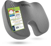 feela.® Cojín de Asiento ortopédico [3 Grados de dureza] - Cojín de Asiento ergonómico para Silla de Oficina - Aumenta la Comodidad al Sentarse, favorece la circulación y Alivia el coxis (Duro)