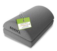 feela. Reposapiés ergonómico de escritorio | Soporte ajustable para pies de oficina | Footrest Altura Ajustable (Gris Oscuro)
