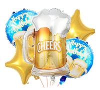 Feelairy Globos Botellas de Cerveza, Globos Botellas de Vino, Gigantes Globos de Helio Botellas de Champán Decoración de Feliz Cumpleaños para Decoración de Fiesta Cumpleaños Mujeres Hombres