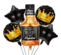 Feelairy Globos Botellas de Cerveza, Globos Botellas de Vino, Gigantes Globos de Helio Botellas de Champán Decoración de Feliz Cumpleaños para Decoración de Fiesta Cumpleaños Mujeres Hombres