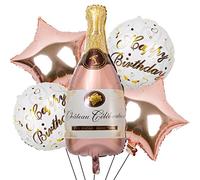 Feelairy Globos Botellas de Cerveza, Globos Botellas de Vino, Gigantes Globos de Helio Botellas de Champán Decoración de Feliz Cumpleaños para Decoración de Fiesta Cumpleaños Mujeres Hombres