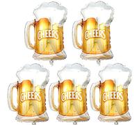 Feelairy Globos de plástico para botella de vino, decoración, 5 unidades, globos gigantes de cerveza, helio, botellas de vino, globos de cerveza, decoración para adultos, cumpleaños, bodas, fiestas