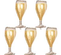 Feelairy Globos de plástico para botellas de champán, 5 unidades, globos gigantes para botellas de helio, botellas de vino, vino, cerveza, decoración para adultos, cumpleaños, bodas, fiestas