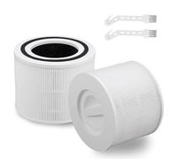 Feelhap 2PC Core 300 Filtro de Repuesto Compatible con Purificadores de Aire LEVOIT Core 300/300S, Filtro H13 HEPA, Filtros de Carbón Activado 3 en 1