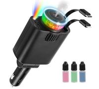 Feelhap 5en1 Cargador Mechero Coche,66W Cargador Mechero USB C Carga Rapida