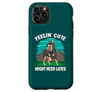 Feelin' Cute Might Herd Later Funny Australian Ganadero Perro Carcasa para iPhone 11 Pro