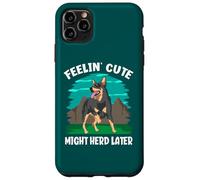 Feelin' Cute Might Herd Later Funny Australian Ganadero Perro Carcasa para iPhone 11 Pro MAX