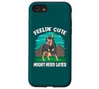 Feelin' Cute Might Herd Later Funny Australian Ganadero Perro Carcasa para iPhone SE (2020) / 7/8
