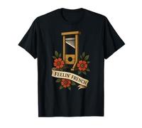 Feelin Guillotina Francesa Vintage Revolución Francesa Humor Camiseta