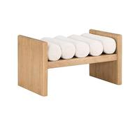 FEELIN Reposapiés/Banco para Zapatos Otomano Taburete For Cambiar Zapatos De Madera Maciza, Taburete For Cambiar Zapatos For El Hogar, Silla De Descanso, Banco For Sofá, Banco Escabel(D)