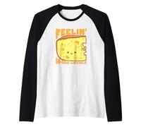 Feelin' Un-Brie-Lievable - Juego de Palabras de Queso Lindo Camiseta Manga Raglan