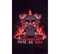 Feeling Cute as Hell Notebook: Cool Gothic artwork cover, Blank Lined Journal (College Ruled Paper) 120 Pages for drawing and writing