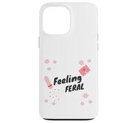 Feeling Feral Tampon Pad Flores Periodo Tiempo del Mes Divertido Carcasa para iPhone 13 Pro Max