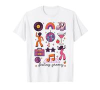 Feeling Groovy Retro 70s Disco Aesthetic Women Girls Vintage Camiseta