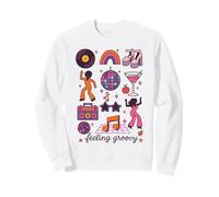 Feeling Groovy Retro 70s Disco Aesthetic Women Girls Vintage Sudadera