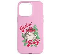 Feeling Jolly Pink Cowboy Santa Western Christmas Carcasa para iPhone 15 Pro MAX