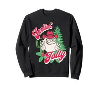 Feeling Jolly Pink Cowboy Santa Western Christmas Sudadera