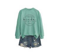 Feeling Kinda Idgaf Ish Comfortable Women's Long Sleeve Top, Graphic Print Crewneck Sweatshirt, Loose Fit Pullover for Gifting and Casual Style in Many Colors